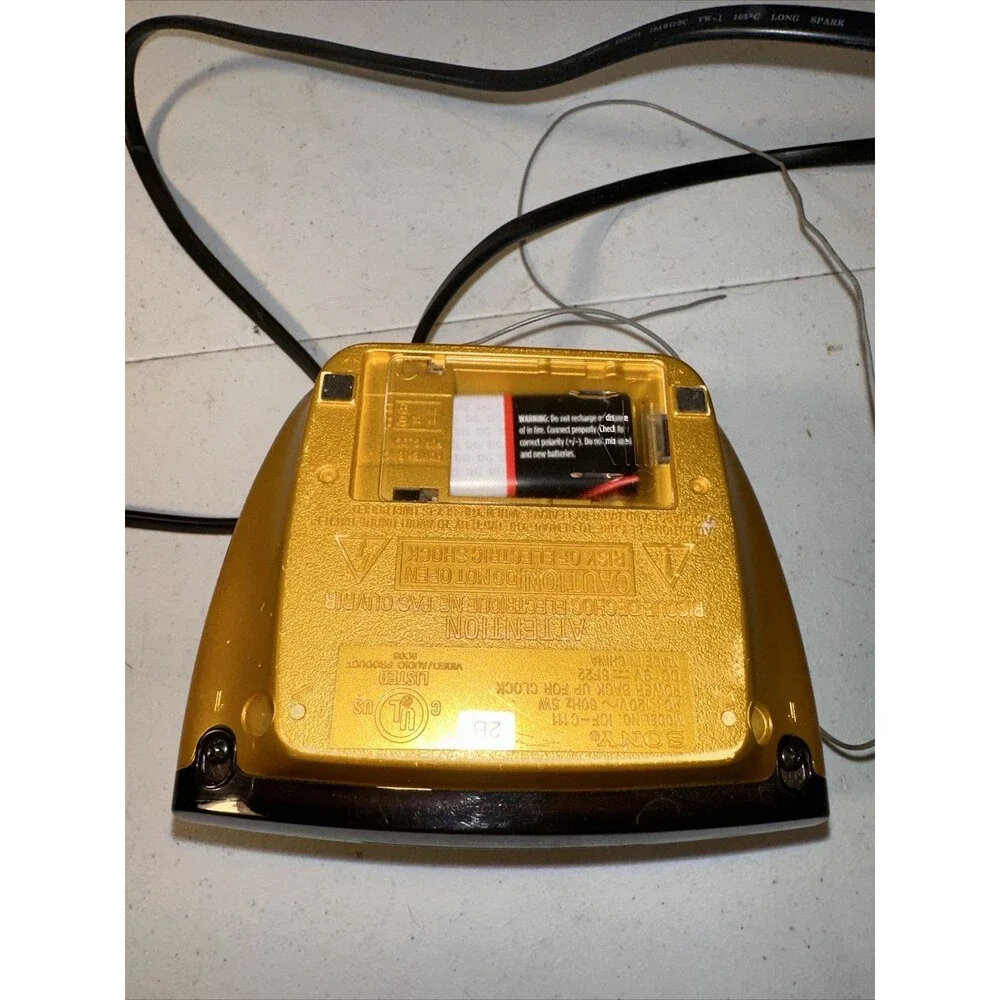 VTG RARE SONY Dream Machine ICF-C111 Radium Gold Orange Alarm Clock Radio TESTED